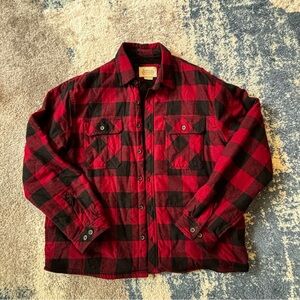 Men's Boston Traders Fleece Lined Flannel Shacket XXL